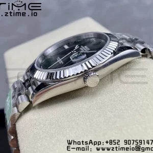 Rolex DateJust 41 126334 ARF 1:1 Best Edition 904L Acciaio Quadrante Verde Romano su Bracciale SS Jubilee VR3235 - Orologio Super Clone | 1:1 Best Version