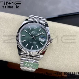 Rolex DateJust 41 126334 ARF 1:1 Best Edition 904L Steel Green Dial on SS Jubilee Bracelet VR3235 - Super Clone Watch | 1:1 Best Version