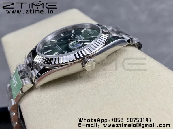 Rolex DateJust 41 126334 ARF 1:1 Best Edition 904L Steel Green Dial on SS Jubilee Bracelet VR3235 - Super Clone Watch | 1:1 Best Version
