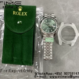 Rolex DateJust 41 126334 ARF 1:1 Best Edition 904L Steel Green Dial on SS Jubilee Bracelet VR3235 - Super Clone Watch | 1:1 Best Version