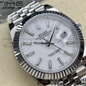 Rolex DateJust 41 126334 ARF 1:1 Best Edition 904L Steel White Dial on SS Jubilee Bracelet VR3235 - Super Clone Watch | 1:1 Best Version