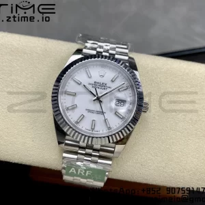 Rolex DateJust 41 126334 ARF 1:1 Best Edition 904L Steel White Dial on SS Jubilee Bracelet VR3235 - Super Clone Watch | 1:1 Best Version