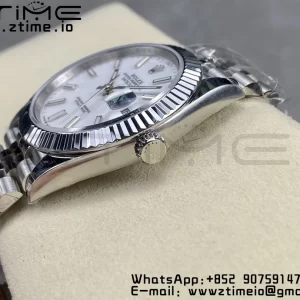 Rolex DateJust 41 126334 ARF 1:1 Best Edition 904L Steel White Dial on SS Jubilee Bracelet VR3235 - Super Clone Watch | 1:1 Best Version