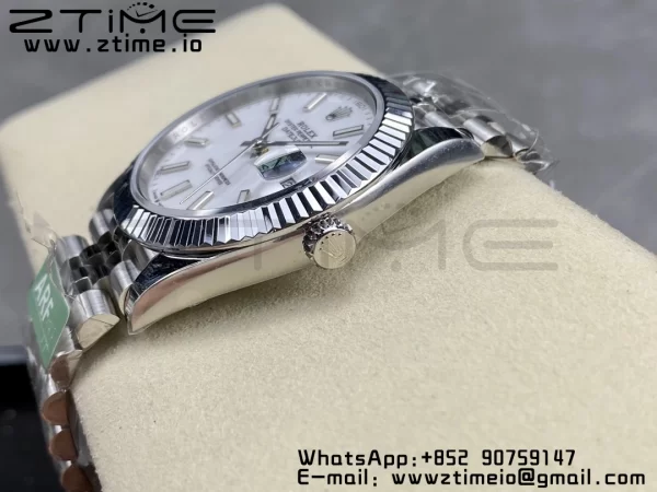 Rolex DateJust 41 126334 ARF 1:1 Best Edition 904L Steel White Dial on SS Jubilee Bracelet VR3235 - Super Clone Watch | 1:1 Best Version