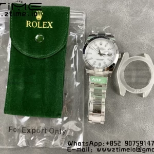Rolex DateJust 41 126300 ARF 1:1 Best Edition 904L Steel White Dial on SS Oyster Bracelet - Super Clone Watch | 1:1 Best Version