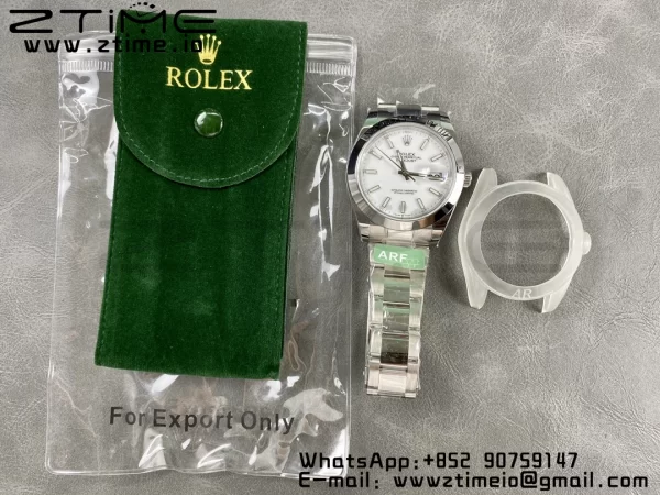 Rolex DateJust 41 126300 ARF 1:1 Best Edition 904L Steel White Dial on SS Oyster Bracelet - Super Clone Watch | 1:1 Best Version
