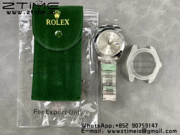 Rolex DateJust 41 126300 ARF  1:1 Best Edition 904L Steel Silvery Dial on SS Oyster Bracelet - Super Clone Watch | 1:1 Best Version