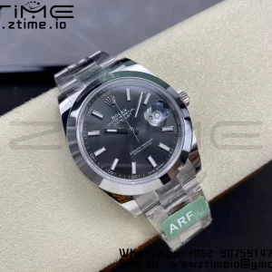 Rolex DateJust 41 126300 ARF 1:1 Best Edition 904L Steel Gray Dial on SS Oyster Bracelet - Super Clone Watch | 1:1 Best Version