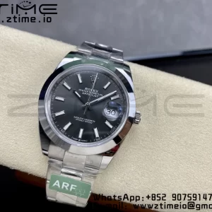 Rolex DateJust 41 126300 ARF 1:1 Best Edition 904L Steel Gray Dial on SS Oyster Bracelet - Super Clone Watch | 1:1 Best Version