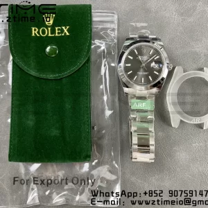 Rolex DateJust 41 126300 ARF 1:1 Best Edition 904L Steel Gray Dial on SS Oyster Bracelet - Super Clone Watch | 1:1 Best Version