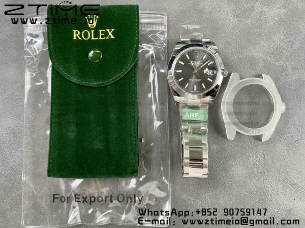 Rolex DateJust 41 126300 ARF 1:1 Best Edition 904L Steel Gray Dial on SS Oyster Bracelet - Super Clone Watch | 1:1 Best Version