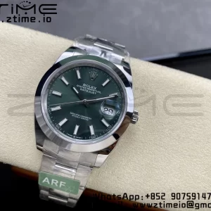 Rolex DateJust 41 126300 ARF  1:1 Best Edition 904L Steel Green Dial on SS Oyster Bracelet - Super Clone Watch | 1:1 Best Version