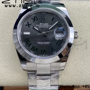 Rolex DateJust 41 126300 ARF  1:1 Best Edition 904L Steel Green Roman Dial on SS Oyster Bracelet - Super Clone Watch | 1:1 Best Version