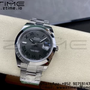 Rolex DateJust 41 126300 ARF 1:1 Best Edition 904L Steel Green Roman Dial on SS Oyster Bracelet - Super Clone Watch | 1:1 Best Version