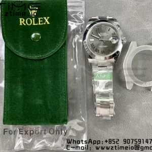 Rolex DateJust 41 126300 ARF 1:1 Best Edition 904L Steel Green Roman Dial on SS Oyster Bracelet - Super Clone Watch | 1:1 Best Version