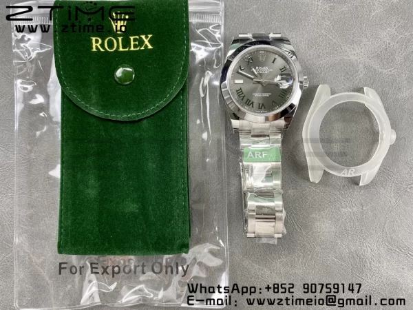 Rolex DateJust 41 126300 ARF 1:1 Best Edition 904L Steel Green Roman Dial on SS Oyster Bracelet - Super Clone Watch | 1:1 Best Version