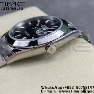 Rolex DateJust 41 126300 ARF 1:1 Best Edition 904L Steel Cadran negru pe brățară SS Oyster - Super Clone Watch | 1:1 Best Version