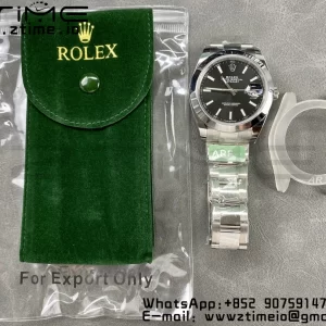 Rolex DateJust 41 126300 ARF 1:1 Best Edition 904L Steel Cadran negru pe brățară SS Oyster - Super Clone Watch | 1:1 Best Version