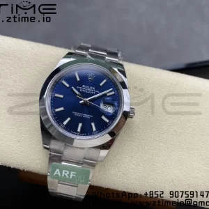 Rolex DateJust 41 126300 ARF 1:1 Best Edition 904L Steel Blue Dial on SS Oyster Bracelet - Super Clone Watch | 1:1 Best Version
