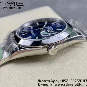 Rolex DateJust 41 126300 ARF 1:1 Best Edition 904L Steel Blue Dial on SS Oyster Bracelet - Super Clone Watch | 1:1 Best Version
