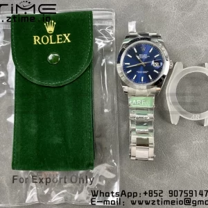 Rolex DateJust 41 126300 ARF 1:1 Best Edition 904L Steel Blue Dial on SS Oyster Bracelet - Super Clone Watch | 1:1 Best Version