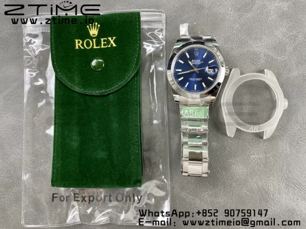 Rolex DateJust 41 126300 ARF 1:1 Best Edition 904L Steel Blue Dial on SS Oyster Bracelet - Super Clone Watch | 1:1 Best Version