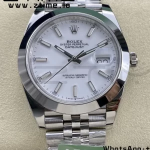 Rolex DateJust 41 126300 ARF  1:1 Best Edition 904L Steel White Dial on SS Jubilee Bracelet VR3235 - Super Clone Watch | 1:1 Best Version