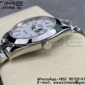 Rolex DateJust 41 126300 ARF 1:1 Best Edition 904L Steel White Dial on SS Jubilee Bracelet VR3235 - Super Clone Watch | 1:1 Best Version