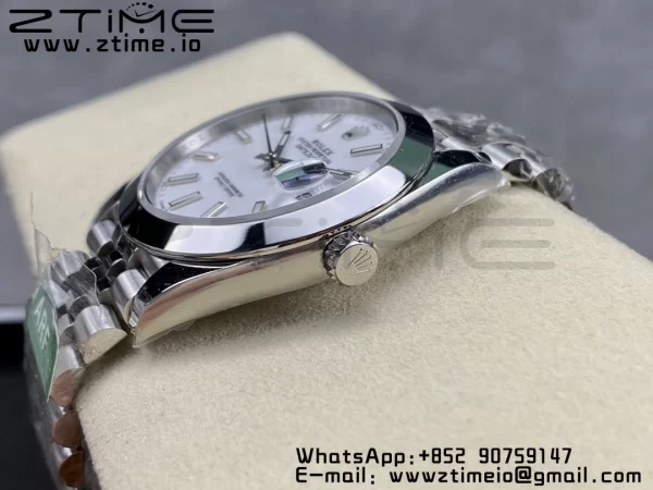 Rolex DateJust 41 126300 ARF 1:1 Best Edition 904L Steel White Dial on SS Jubilee Bracelet VR3235 - Super Clone Watch | 1:1 Best Version