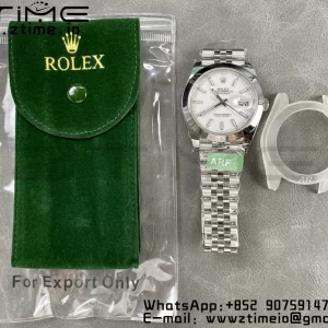 Rolex DateJust 41 126300 ARF 1:1 Best Edition 904L Steel White Dial on SS Jubilee Bracelet VR3235 - Super Clone Watch | 1:1 Best Version