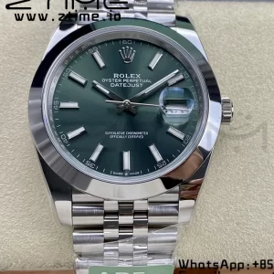 Rolex DateJust 41 126300 ARF  1:1 Best Edition 904L Steel Green Dial on SS Jubilee Bracelet VR3235 - Super Clone Watch | 1:1 Best Version