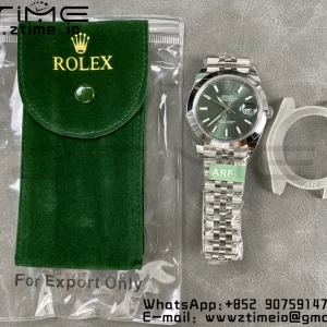 Rolex DateJust 41 126300 ARF  1:1 Best Edition 904L Steel Green Dial on SS Jubilee Bracelet VR3235 - Super Clone Watch | 1:1 Best Version