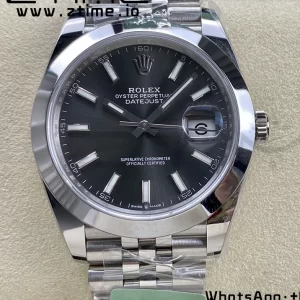 Rolex DateJust 41 126300 ARF  1:1 Best Edition 904L Steel Gray Dial on SS Jubilee Bracelet VR3235 - Super Clone Watch | 1:1 Best Version