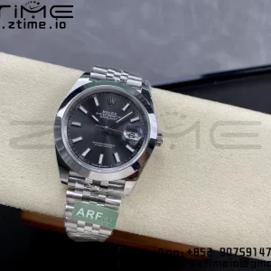 Rolex DateJust 41 126300 ARF 1:1 Best Edition 904L Steel Gray Dial on SS Jubilee Bracelet VR3235 - Super Clone Watch | 1:1 Best Version