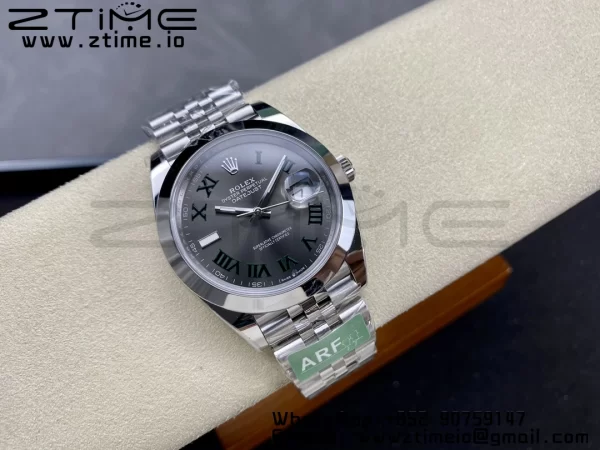 Rolex DateJust 41 126300 ARF  1:1 Best Edition 904L Steel Green Roman Dial on SS Jubilee Bracelet VR3235 - Super Clone Watch | 1:1 Best Version