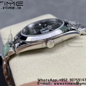 Rolex DateJust 41 126300 ARF  1:1 Best Edition 904L Steel Green Roman Dial on SS Jubilee Bracelet VR3235 - Super Clone Watch | 1:1 Best Version