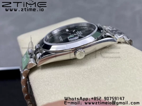 Rolex DateJust 41 126300 ARF  1:1 Best Edition 904L Steel Green Roman Dial on SS Jubilee Bracelet VR3235 - Super Clone Watch | 1:1 Best Version