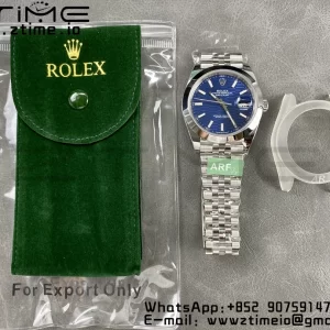 Rolex DateJust 41 126300 ARF 1:1 Best Edition 904L Steel Cadran albastru texturat pe brățară SS Jubilee VR3235 - Super Clone Watch | 1:1 Best Version