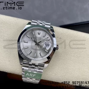 Rolex DateJust 41 126300 ARF  1:1 Best Edition 904L Steel Silvery Dial on SS Jubilee Bracelet VR3235 - Super Clone Watch | 1:1 Best Version