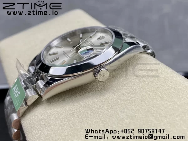 Rolex DateJust 41 126300 ARF  1:1 Best Edition 904L Steel Silvery Dial on SS Jubilee Bracelet VR3235 - Super Clone Watch | 1:1 Best Version