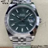 Rolex DateJust 41 126300 ARF  1:1 Best Edition 904L Steel Green Textured Dial on SS Jubilee Bracelet VR3235 - Super Clone Watch | 1:1 Best Version