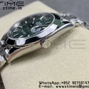 Rolex DateJust 41 126300 ARF 1:1 Mejor Edición 904L Acero Esfera Verde Texturada en SS Jubilee Pulsera VR3235 - Super Clone Watch | 1:1 Mejor Versión