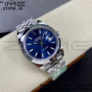 Rolex DateJust 41 126300 ARF 1:1 Best Edition 904L Steel Blue Dial on SS Jubilee Bracelet VR3235 - Super Clone Watch | 1:1 Best Version
