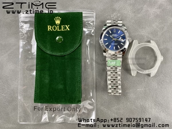 Rolex DateJust 41 126300 ARF 1:1 Best Edition 904L Steel Blue Dial on SS Jubilee Bracelet VR3235 - Super Clone Watch | 1:1 Best Version