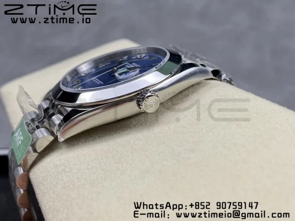 Rolex DateJust 41 126300 ARF  1:1 Best Edition 904L Steel Blue Roman Dial on SS Jubilee Bracelet VR3235 - Super Clone Watch | 1:1 Best Version