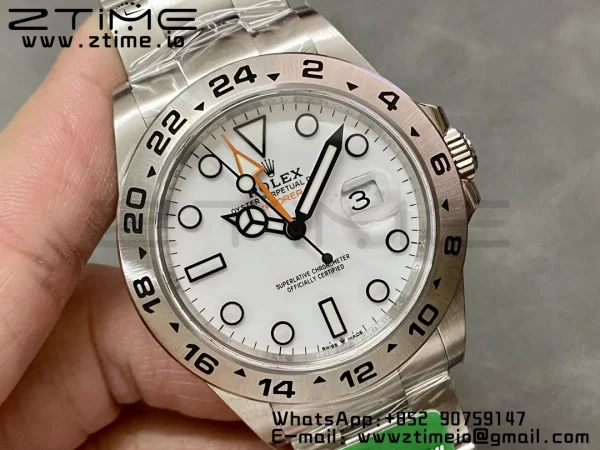 Rolex Explorer II 42mm 226570 904L SS C+F 1:1 Best Edition White Dial on Bracelet VR3285 CHS - Super Clone Watch | 1:1 Best Version