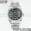 Rolex Sky-Dweller 326934 904L SS ZF 1:1 Best Edition Green Dial on SS Jubilee Bracelet A2824 - Super Clone Watch | 1:1 Best Version
