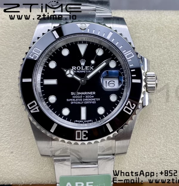 Rolex Submariner 116610 LN Black Ceramic ARF 904L 1:1 Best Edition on SS Bracelet SA3135 - Super Clone Watch | 1:1 Best Version