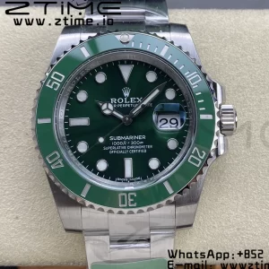 Rolex Submariner 116610 LV Green Ceramic ARF 904L 1:1 Best Edition on SS Bracelet SA3135 - Super Clone Watch | 1:1 Best Version