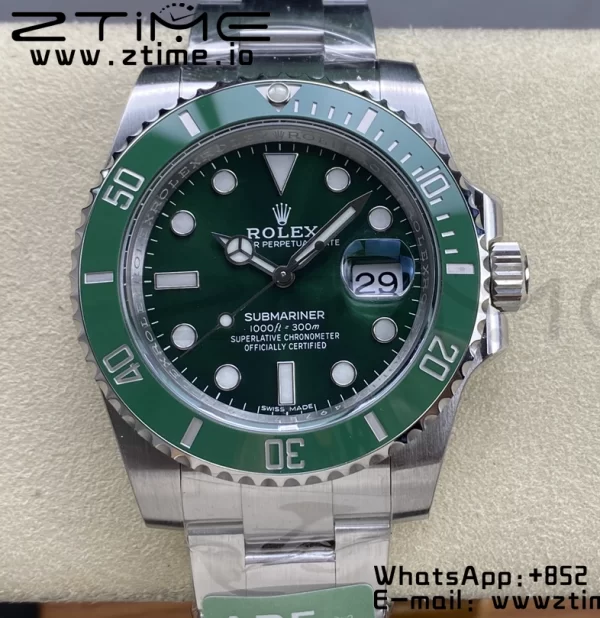 Rolex Submariner 116610 LV Verde Cerámica ARF 904L 1:1 Mejor Edición en SS Pulsera SA3135 - Super Clone Watch | 1:1 Mejor Versión